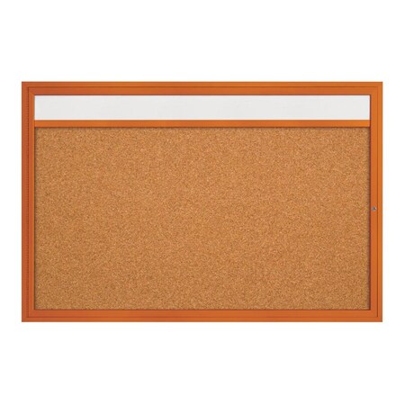 Hinge-less Radius Corkboard, 36x36, Satin Alum Frame/Pearl